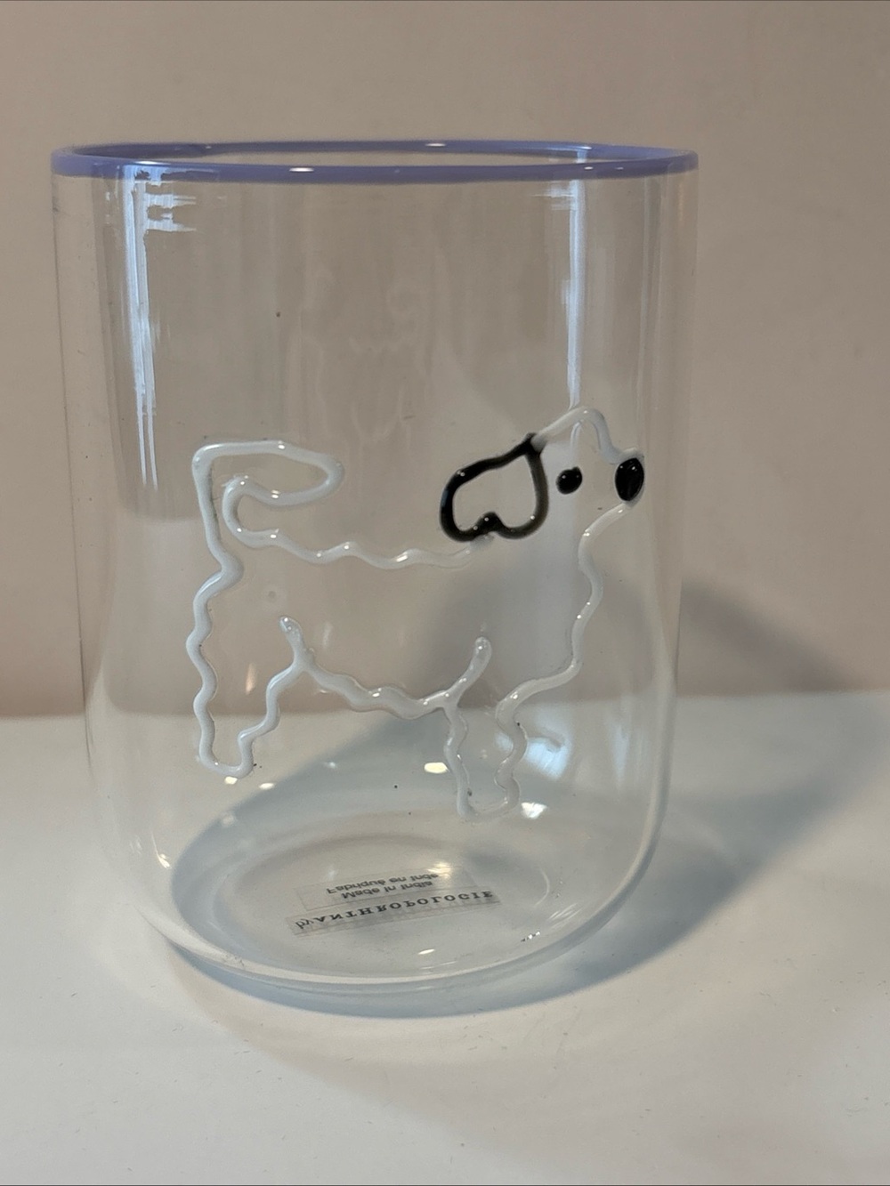 Anthropologie The Love Notes Icon Juice Glass - Shih Tzu NIB